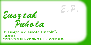 eusztak puhola business card